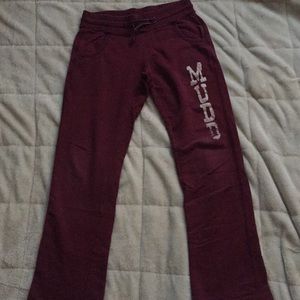 Maroon mudd sweatpants